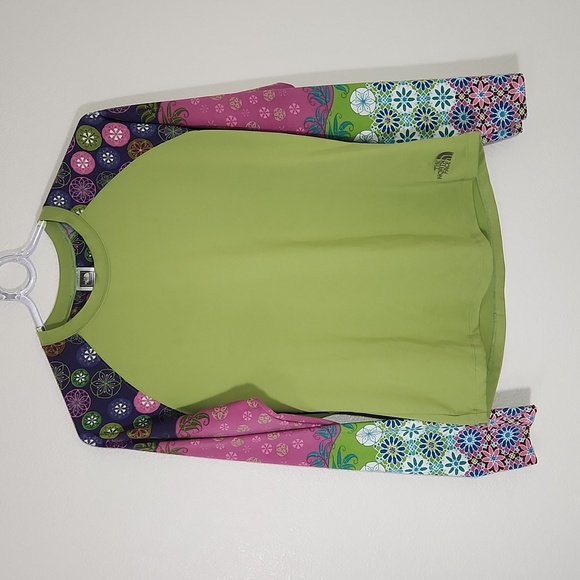 The North Face Tops - North Face Vapor Wick Colorful Shirt size L Green Purple Pink